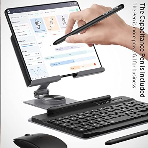 Корпоративна набор от каботажните Z Fold 4, Сгъваема поставка за таблет и телефон със завъртане на 360 °, [Bluetooth клавиатура