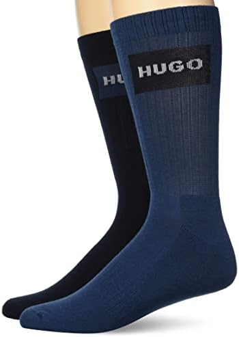 Памучни Чорапи в рубчик с логото на HUGO baby-boys от 2 опаковки