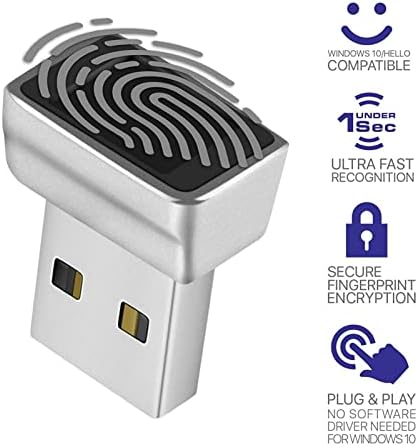ASHATA USB Security Key Четец на Пръстови отпечатъци, Компютър за откриване на 0,5 С 360 ° USB-Секретарят на Пръстови отпечатъци, на