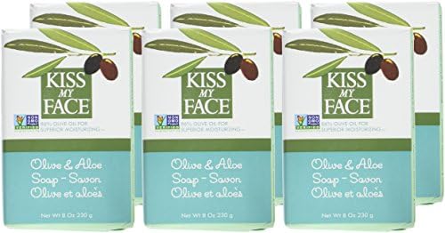 Парче сапун за лице Kiss My Зехтин и алое с морска сол 8 унции (235 мл) (6 опаковки)