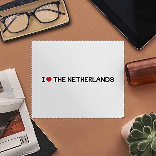 Azeeda 2 x Кърпички за почистване на лещи и очила от микрофибър Аз обичам Холандия (LC00018096)