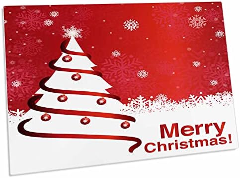 3dRose Забавна Коледна елха в Червено-бял сняг Рождественском сезон - Настолни подложки (dpd-294694-1)