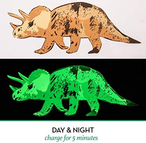 Стикери за Стена с Динозавром и Планетите на Слънчевата Система, Светещи в Тъмното за Декор на Детска Спалня