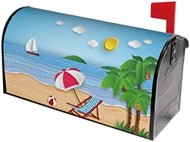 Годишна Тропическа Корица за пощенска кутия със Синьото Море, Почивки в Океана, Магнитни Калъфи За пощенски Кутии, Здравей, Лято, Крайбрежните