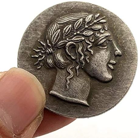Копирна Монета Древногръцки Един Лъв Любима Монета Възпоменателна Монета Позлатени Биткоин Щастливата Монета Ripple Са Подбрани Монета