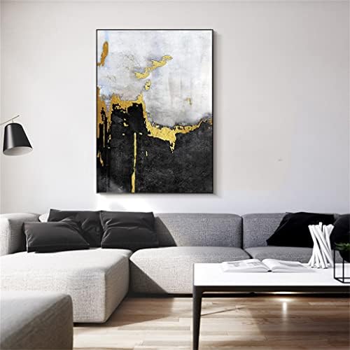 XJJZS Модерна Златна Стенни Художествена Живопис, Абстрактна Живопис от златно фолио, Ръчно изработени Украса на Хола Голям Платно Картина