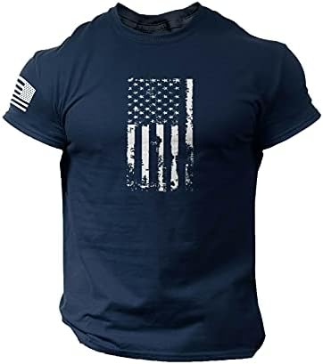 Ризи 4 юли за Мъже, Лятна Мускулна Тениска с Изображение на Деня на Независимостта на САЩ, Върхове с Флага на сащ, по-Големи и Високи