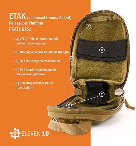 Eleven 10 ETAK (подобрена аптечка за оказване на помощ при травми) еднократно, Рейнджър зелено, само в джоба
