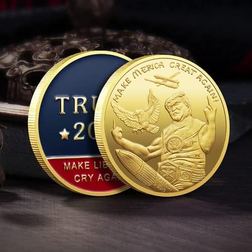 Изборите за Президент на САЩ Тръмп 2020 Златна два цвята Възпоменателна Монета Challenge Монети, Монети с Колекционерска стойност