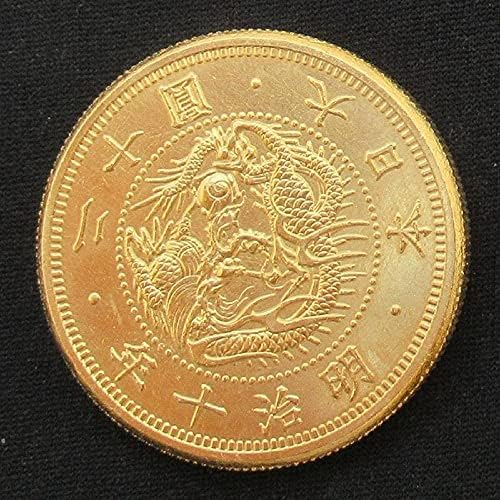 Японска Златна Монета От 20 Юана На Тестени Изделия И 10-Годишната Копие С Покритие Възпоменателна Монета
