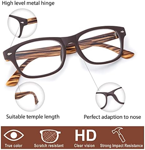EYEGUARD 3 Опаковки Класически Очила за Четене за жените и Мъжете, Удобни Полнокадровые Ридеры