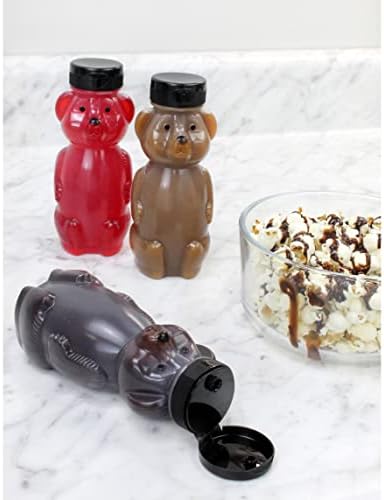 Сламени чаши Honey Bear от Cornucopia Brands (3 опаковки); Терапевтични шишета за пиене с капацитет от 8 унции с гъвкави соломинками