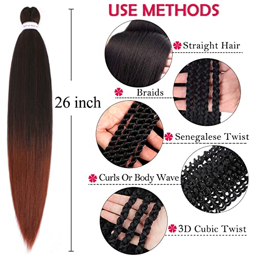Дълга Коса, плетене на 36 инча 8 Опаковки от Естествени Черни Професионални Плетени на Косата Меки Синтетични Опашка За удължаване