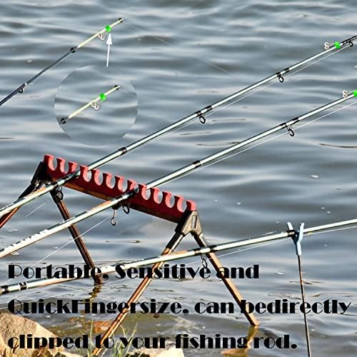 LLDYNW 10 бр Риболовни Сигнални Свирки Twin Bell Night Fishing Alarm Clip Индикатор за Аларма За Поклевке Пластмасови Скоби за Въдици