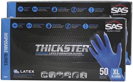 Защитни латексови ръкавици SAS Thickster с текстура (2 кутии)