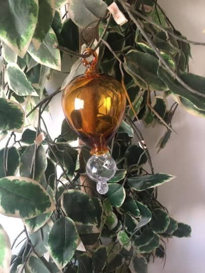 Висящи украшения от кехлибар стъкло за коледно| Коледна украса| Коледни декорации за всекидневна |кухненски и мил подарък
