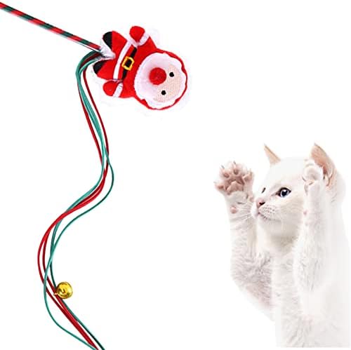 Плюшен Мультяшная Коледно дърво с Ресни Санта Елен, Интерактивна пръчица, Звукова играчка, Тренировъчен прът, Забавна Интерактивна пръчица