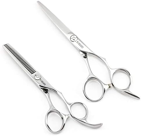 Ножица за Подстригване на коса 5,75 ИНЧА и Ножица за Изтъняване на коса 5,5 ИНЧА Фризьорски Ножици За Подстригване на Коса Ножица за