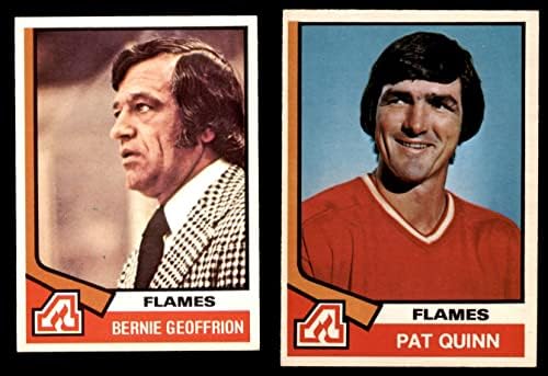 1974-75 О-Пи-Джи Калгари Флеймс На екипа на сет Калгари Флеймс (Сет) EX/MOUNT Флеймс