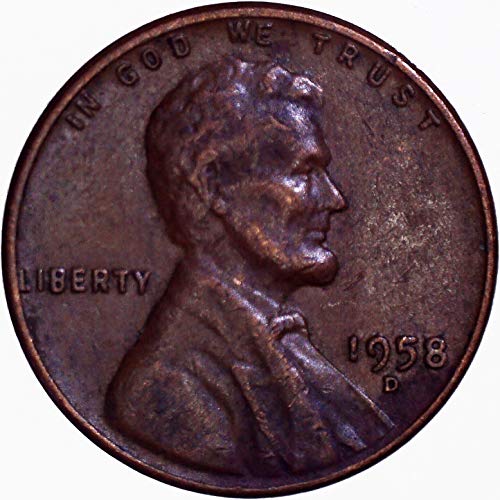1958-Та Линкълн пшеничен цент 1C много добър