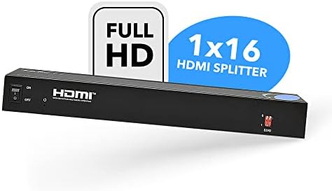 Сплитер Orei 1x16 HDMI на 6 пристанища с професионален захранван от HDMI за поддръжка на Full HD 1080P, 3D-формат HD-1016