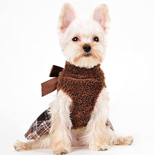 Рокля-пуловер за малки кучета, Есенно-зимна пола за момичета, Облекло за кучета, Газово рокля на Принцеса, Дрехи за домашни любимци, Празнични