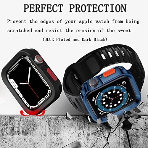 KAKUYI 2 опаковки Здрав защитен калъф е Съвместим с Apple Watch Серия 7/8 45 мм Series 6/ SE/Series 5/Series 4 44 мм Мек