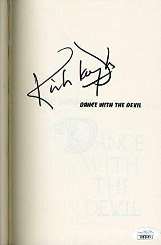 Кърк Дъглас JSA Coa Подписа автограф на книгата Танц с дявола