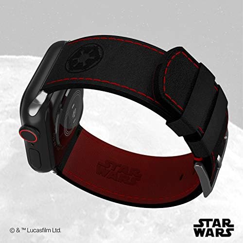 Кожена каишка за умни часа Star Wars - Darth Vader – Официално лиценз, съвместим с Apple Watch (не е включен в комплекта) –
