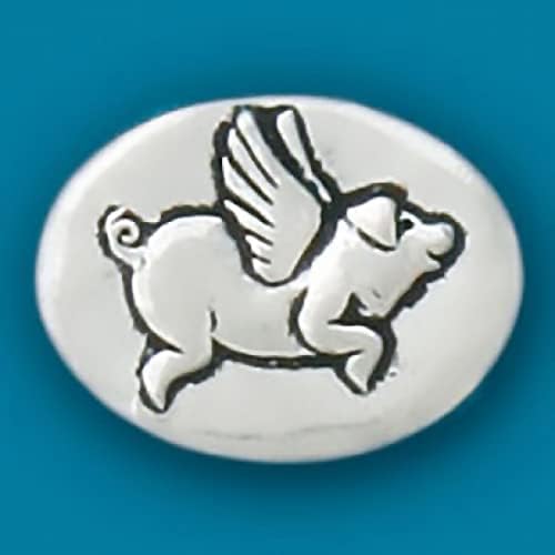 Основна монета-Символичен Spirit Pocket Token - Летяща Свиня / Всичко е възможно - Калай съдове, ръчно изработени, Любовен подарък