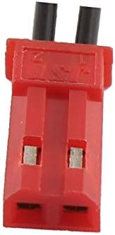 X-DREE 10шт Черно Червено Штекерный конектор дължина 5.7 cm SM (10шт Негър Rojo 5.7 cm Conector de кабел macho J-S-t SM largo