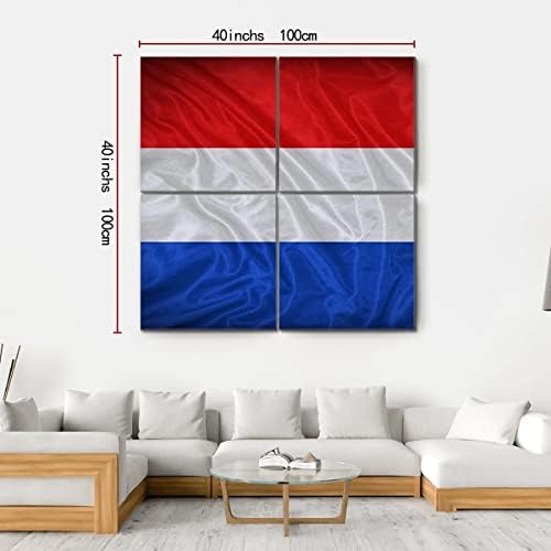 ERGO PLUS Стенно изкуство с Флага на Холандия Страхотна Растянутая картина, Готова да бъде обесен за дома - Идеално за стените