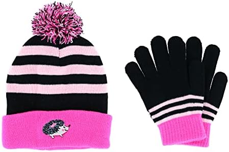 Комплект шарени шапки за еднократна употреба с pom-помераните и ръкавици Алекса Rose за момичета с участието на животни