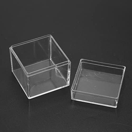Haskoss 24 Бр Квадратна Прозрачна Пластмасова Опаковъчна Скоростна Кутия За Бижута Подарък Кутия за Парти За Рожден Ден