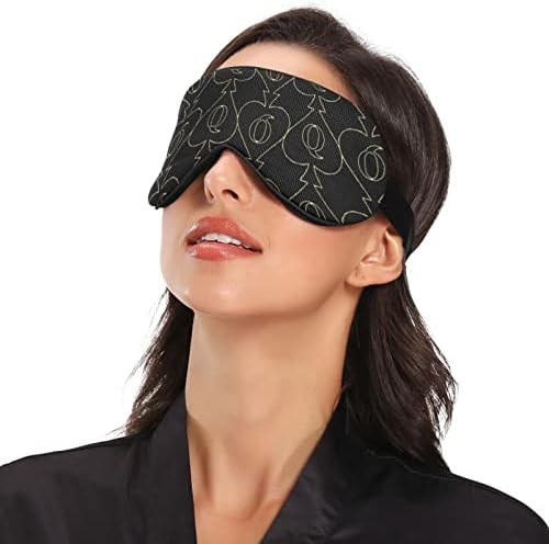 Унисекс Маска за сън, за очите Златисто-Максималната маска За нощен сън Удобна Маска за сън, за очите