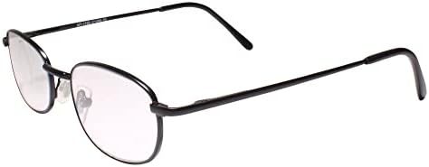 Черна Рамка Пружинен Шарнир Овални Фотохромная Леща 2.50 Слънчеви Очила За четене