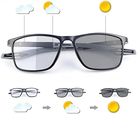 MIRYEA Прогресивно фотохромичните многофокусные слънчеви очила за четене на пружинном панта, блокер синя светлина очила, слънчеви четци