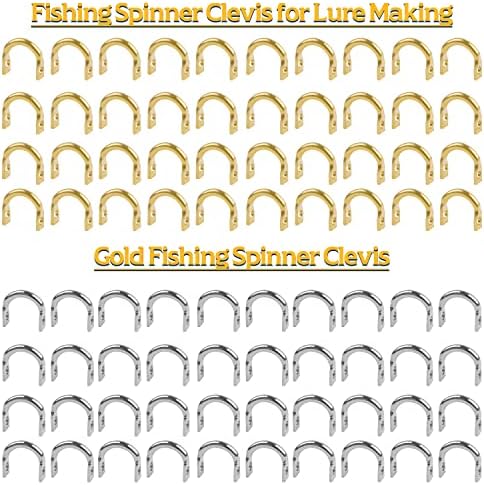 Риболовен Скоба Лесно Spin Spinner Clevis, 120 бр., U-Образни Медни Връзки, Блесна с Нож, Скоба за Стръв, Риболовна Блесна, резервни