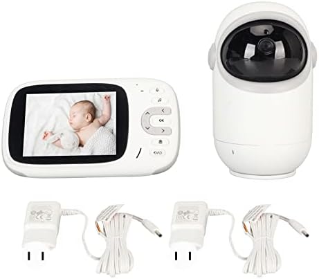 Следи бебето, Вградена в 8 Колыбельных 3,2-Инчов LCD монитор за следене на температурата за Нощно виждане, Видеоняня 100-240