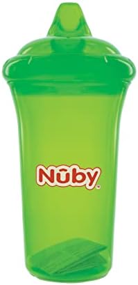 Непроливающаяся чаша Nuby с двоен капак, поильник за бебета и малки деца, 9 грама, цвят и може да се различават (в комплекта са включени само