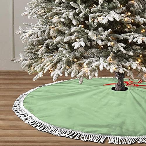 JialingWater Зелена Пола за Коледната Елха, Подложка за Поли под формата на Елхи с Четка за Празничен Декор на Сватбени партита 48