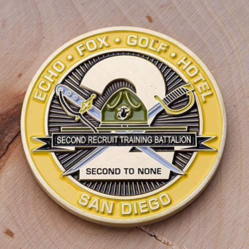 Монета на повикване Втория новобранческого учебния батальон на Морската пехота на САЩ в Сан Диего - 2nd BN San Diego - Учебни