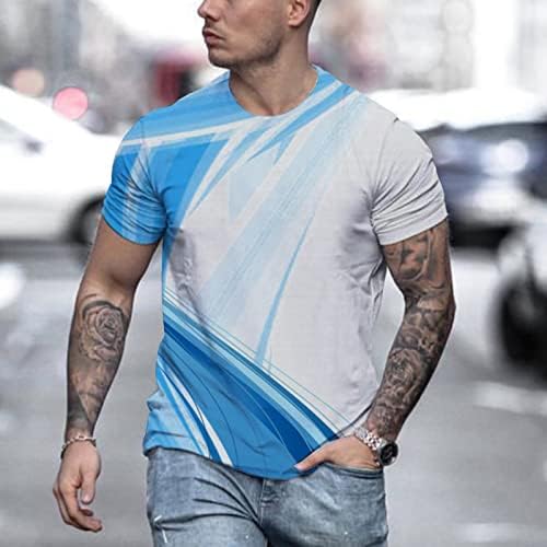 Мъжки Ризи с Графичен Дизайн, Ежедневни Тениски С Забавни 3D Принтом, Летни Тениски с Кръгло деколте, Класически Основни Ризи, Блузи