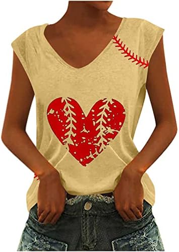 Бейзболна Тениска с изображение на Сърцето при Жените, Летни и Бейзболни Графични Блузи, Тениски, Ежедневни тениски С V-Образно деколте