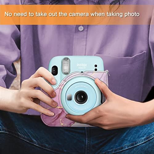 Защитен калъф Fintie за фотоапарат непосредствена печат Fujifilm Instax Mini 11 - Калъф от веганской кожата Премиум-клас с Подвижна