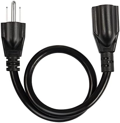 Кратък удължителен кабел за захранване YAODHAOD, 3-Пинов щепсел за свързване на захранващия кабел в контакта захранващия Кабел