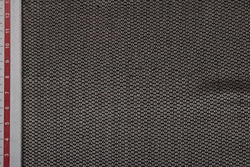 The Design Cart Черно-бежовата Геометрична коприна тъкани Matka за декоративно-приложни изкуства, занаяти, шевни и други проекти, Ширина 40