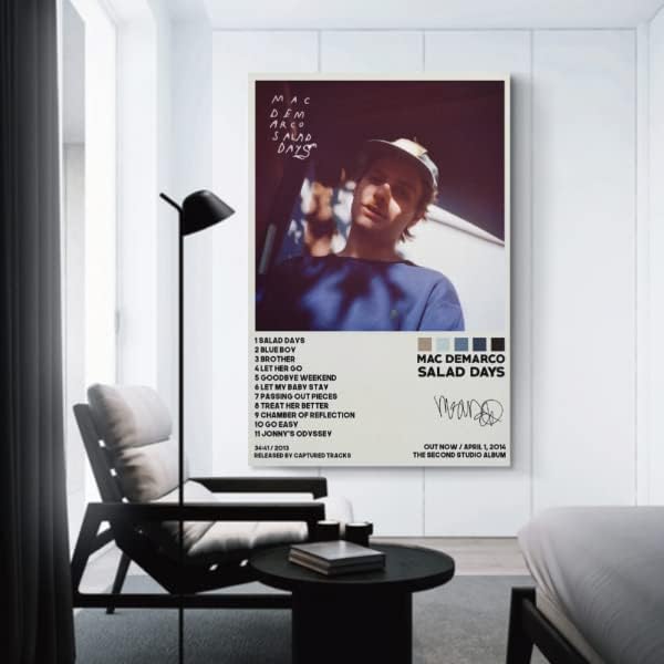 Музикален плакат VMSM Mac DeMarco - 2014 Salad Days Плакат с Капак албум Декоративна Живопис на Платното за монтаж на стена