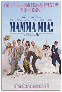 Mamma Mia! Плакат на филма, Плакат, Декоративна Живопис с маслени бои, Платно, Стенно Изкуство, Плакати за Дневна стая, Картина за Спални,