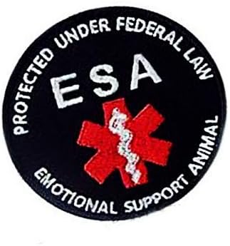 Домашни любимци Емоционална Подкрепа на ESA Червен Символ на Медицински Сигнали Военен Кука Контур Тактика морала Бродирана Нашивка